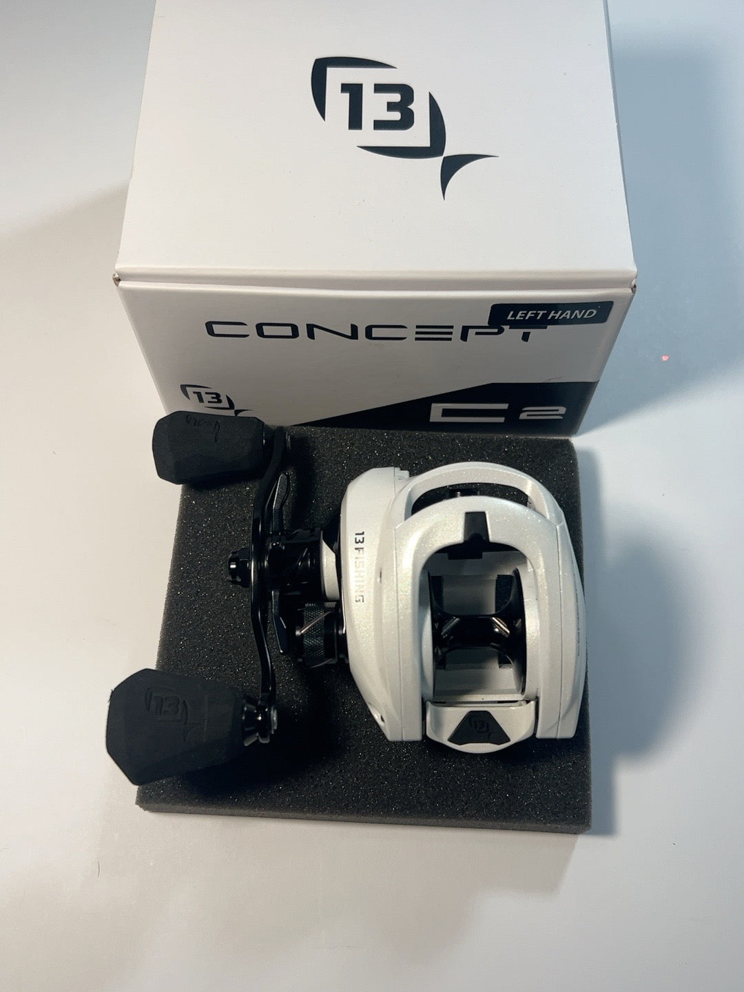 13 Fishing Concept C2 left-handed baitcasting reel